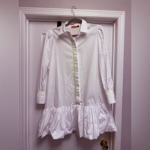 Pep’s Cannes Women’s White Yellow Shirt Dress Size 2